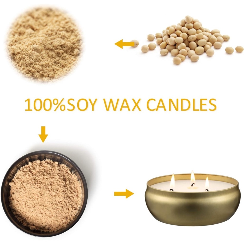 3/12$!!Candles!! Aromatherapy Soy Wax 3-wick candles - Picture 2 of 5